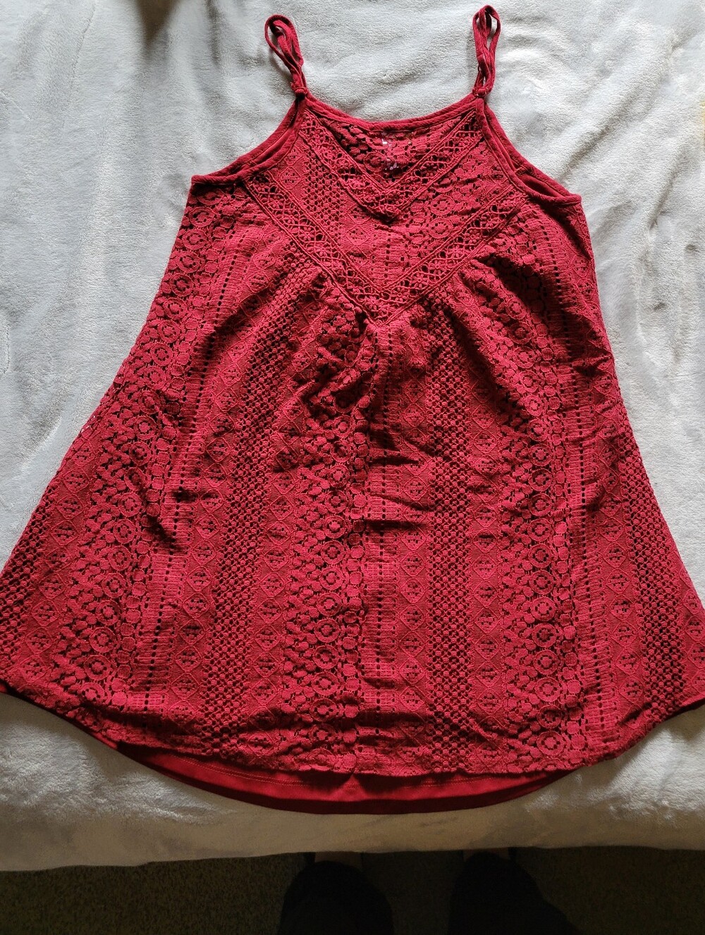 Ayla | Women’s Red Lace Cami Tank Top
